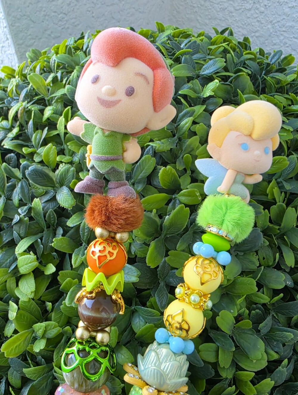 Flocked Fairy And Peter Beadable Pens